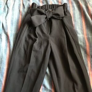 Black Wide-Legged Slacks